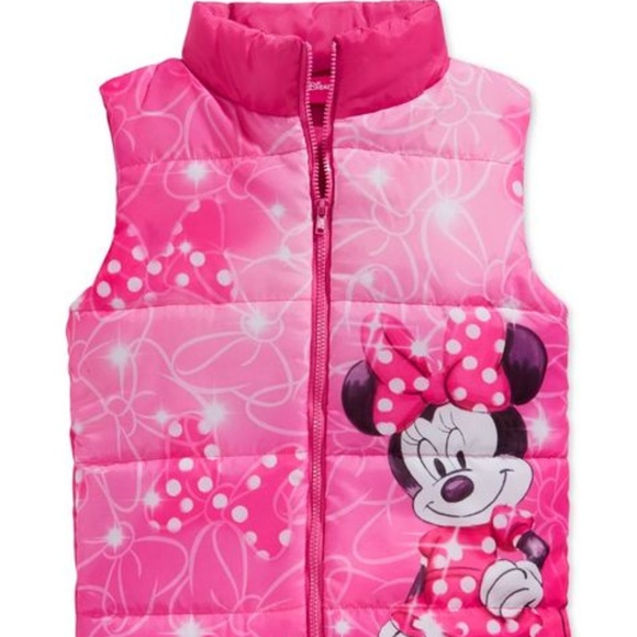 Disney Other - NWT -Disney Little Girls' Minnie Mouse Puffer Vest